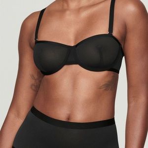 CUUP The Balconette Mesh Bra in Black